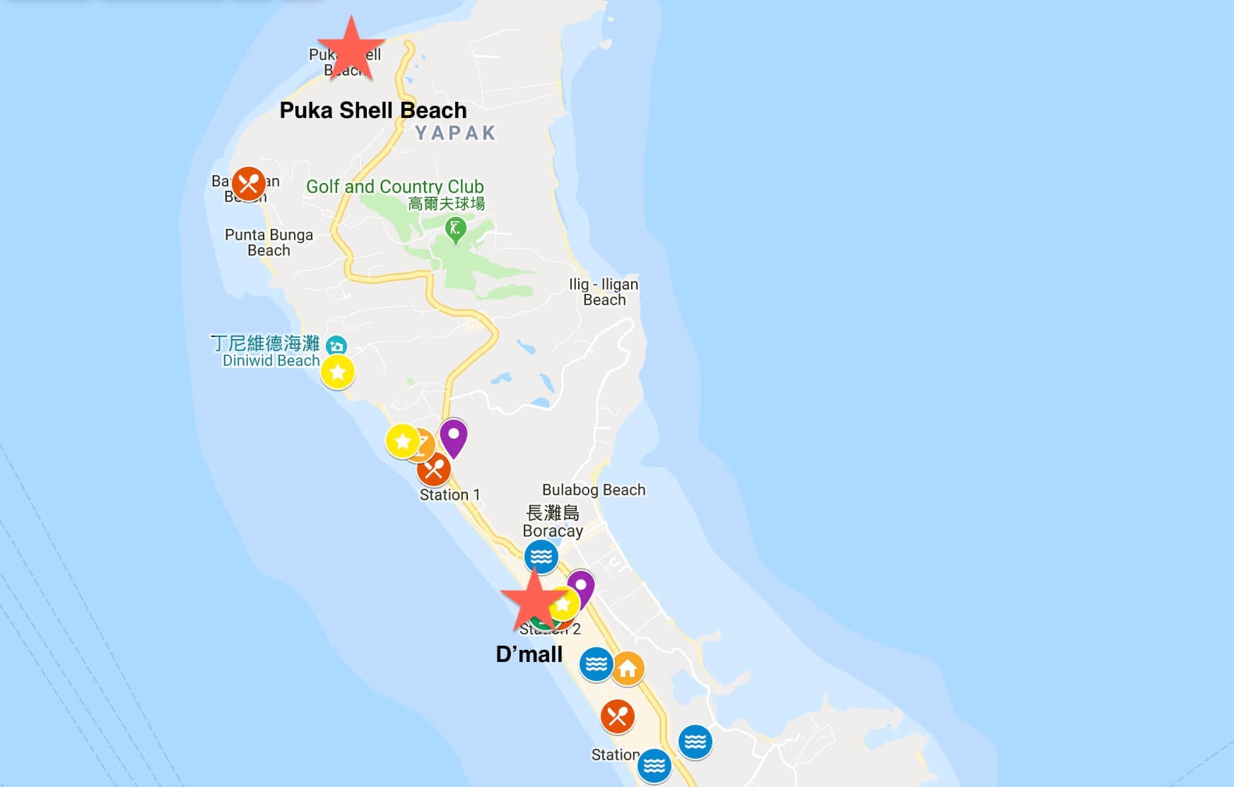 Puka beach地圖