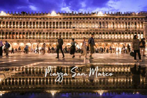 威尼斯｜聖馬可廣場，漲潮時的水中倒影簡直神美，浪漫指數破表！