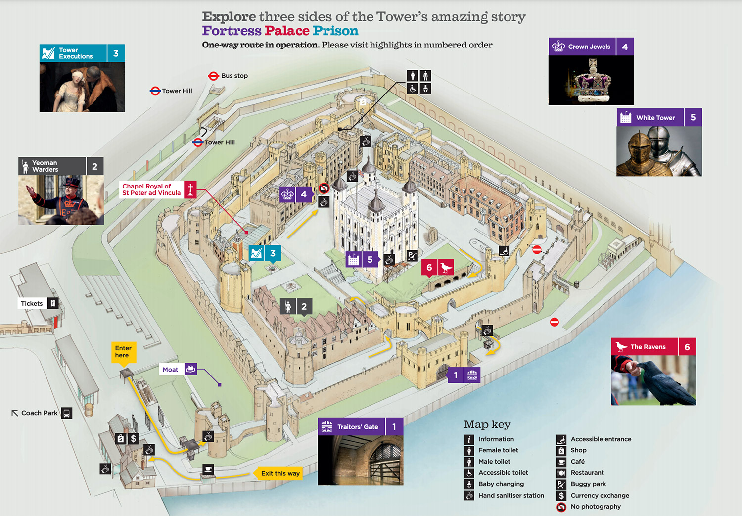倫敦塔The Tower of London的必看重點有哪些？-倫敦塔導覽地圖