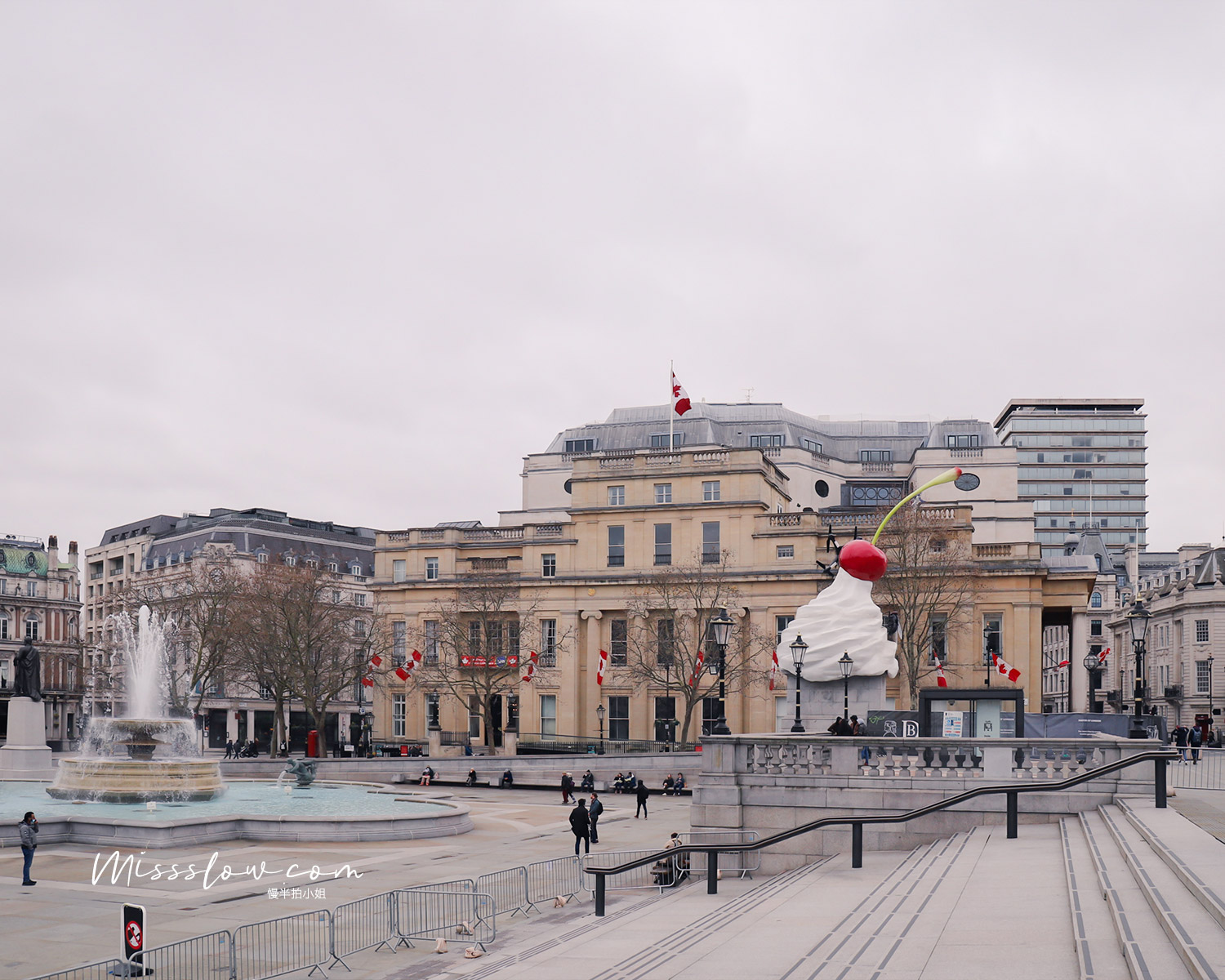 特拉法加廣場Trafalgar Square的第四根柱-每年都會更換裝置藝術