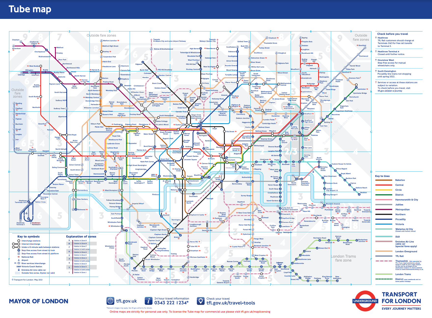 倫敦地鐵地圖