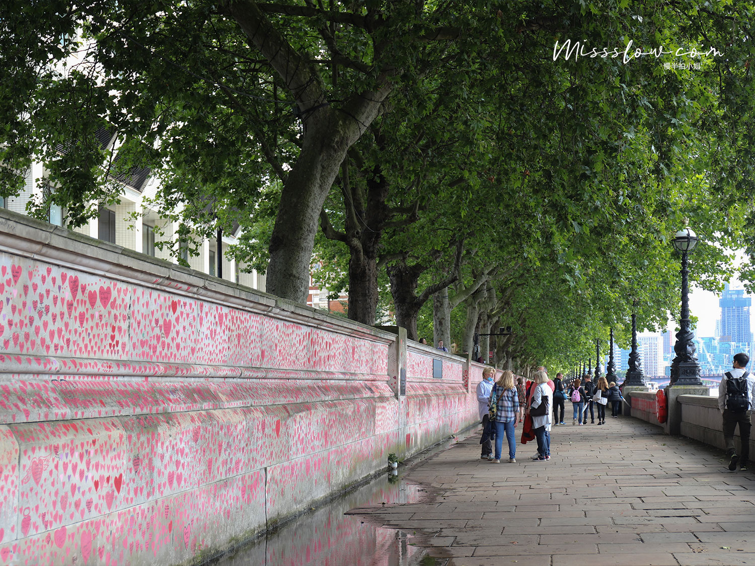 倫敦泰晤士河南岸-covid 19紀念牆