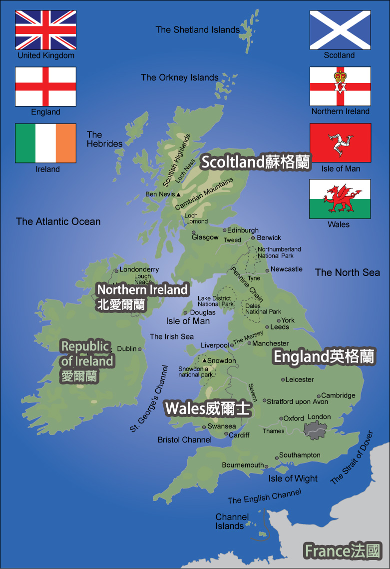英國自由行-英國地圖