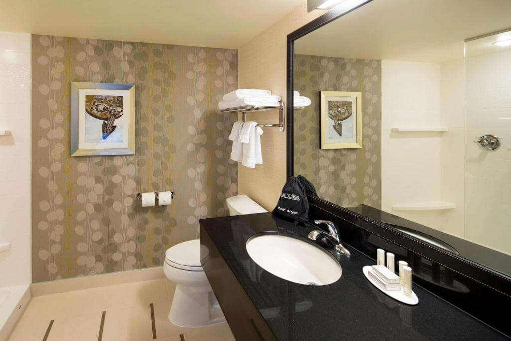 卡加利市中心萬豪費爾菲爾德套房飯店(Fairfield Inn & Suites by Marriott Calgary Downtown)浴室