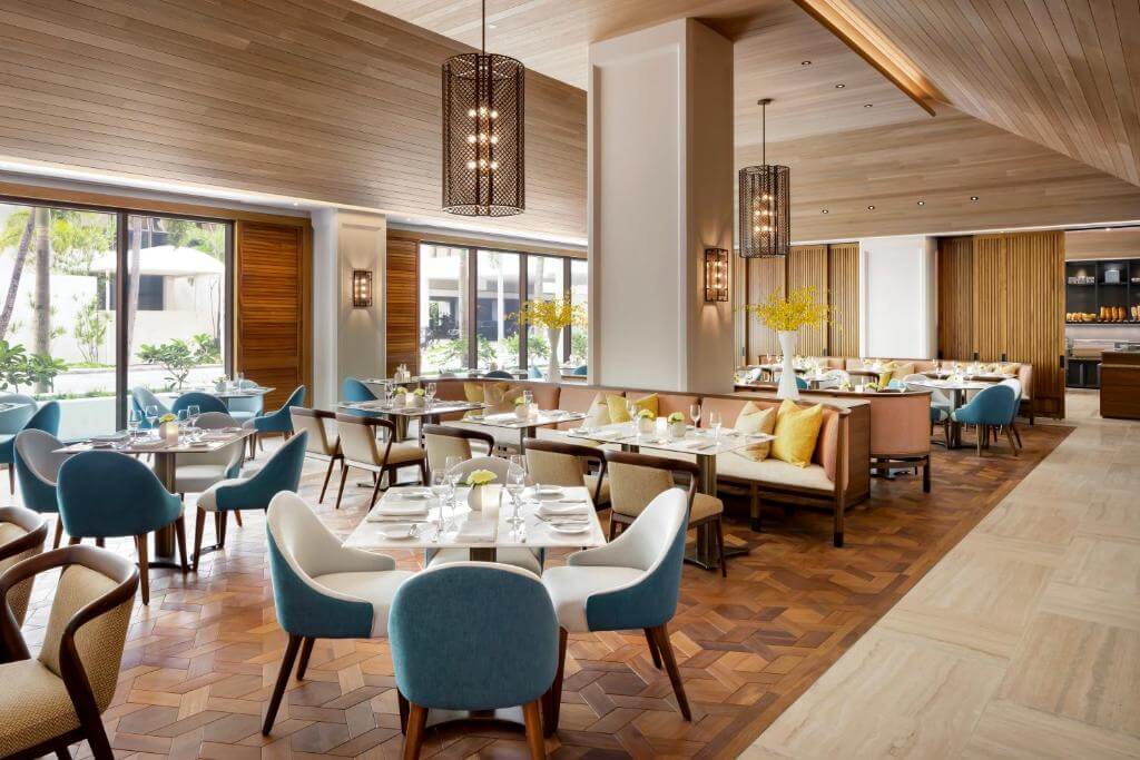 哈雷普納威基基飯店（Halepuna Waikiki by Halekulani）用餐空間
