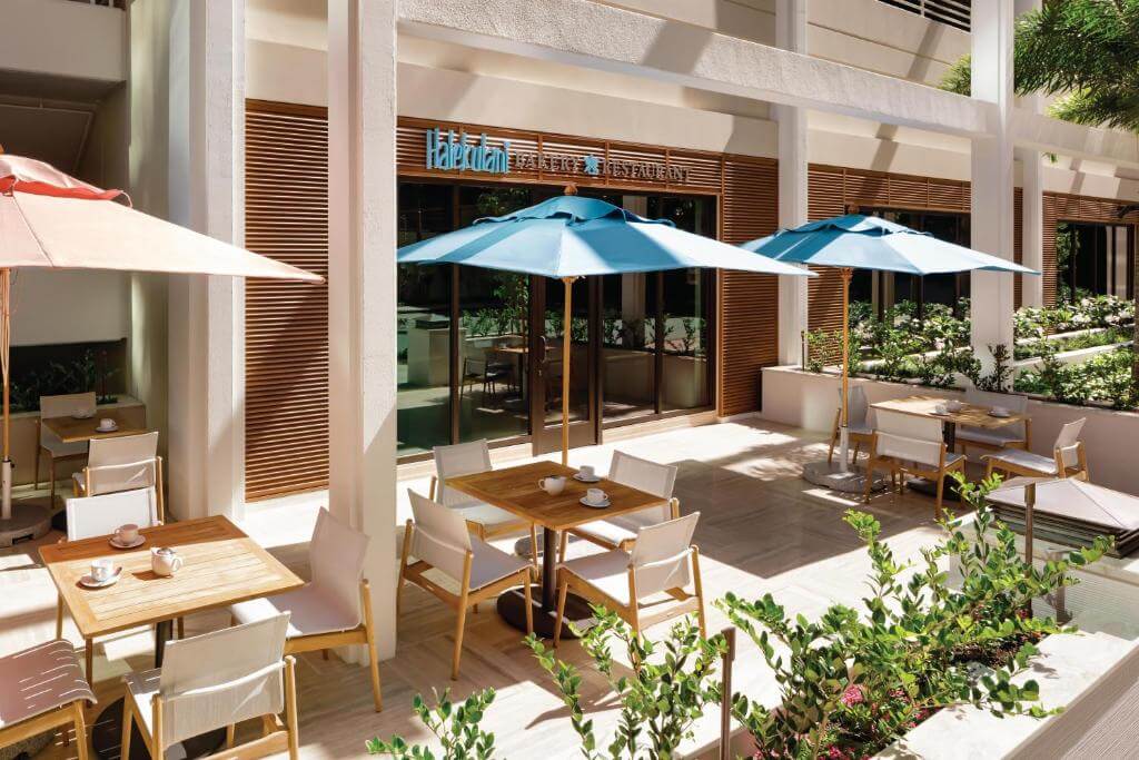 哈雷普納威基基飯店（Halepuna Waikiki by Halekulani）戶外用餐空間