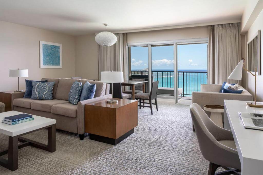 喜來登威基基飯店（Sheraton Waikiki Beach Resort）小客廳式風景