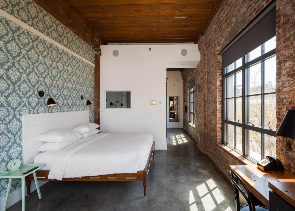 威思酒店（Wythe Hotel）紅磚牆設計飯店